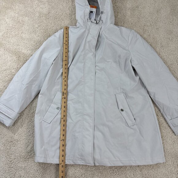 HFX All Weather Trench Wind/Water Resistant Coat CEMENT Women's Sz XXL NWT - Picture 8 of 16